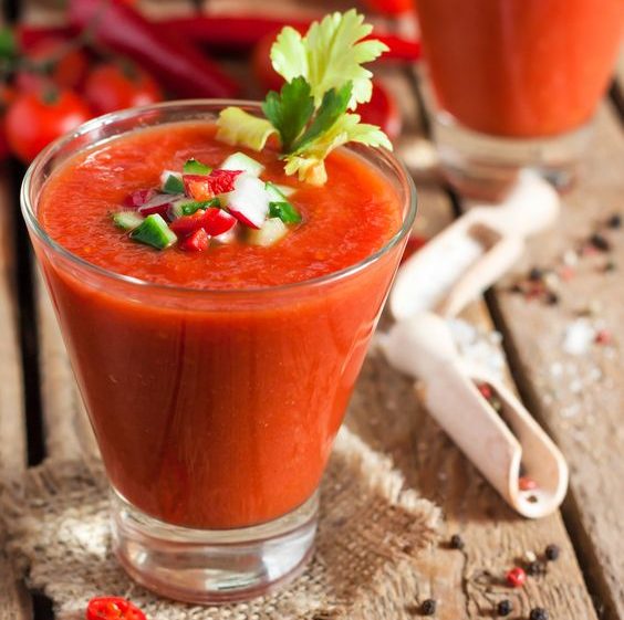 Gazpacho con los tomates!