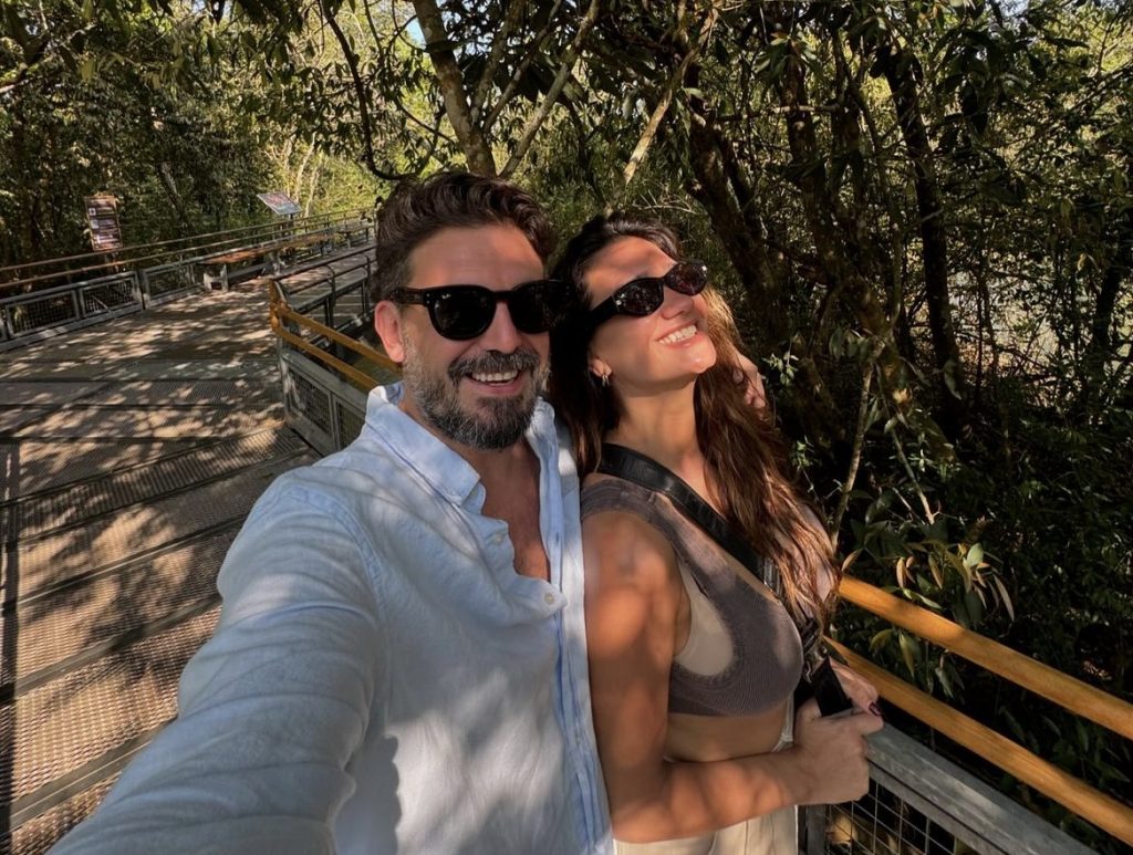 Sebastian y Momi en su viaje a Iguazu