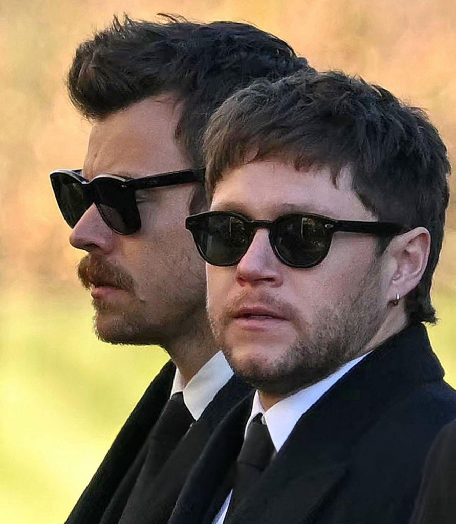 Niall Horan y Harry Styles en el funeral de Liam Payne