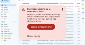 ¿EL ALMACENAMIENTO DE LA CUENTA ESTÁ LLENO? Soluciones a este típico problema de espacio